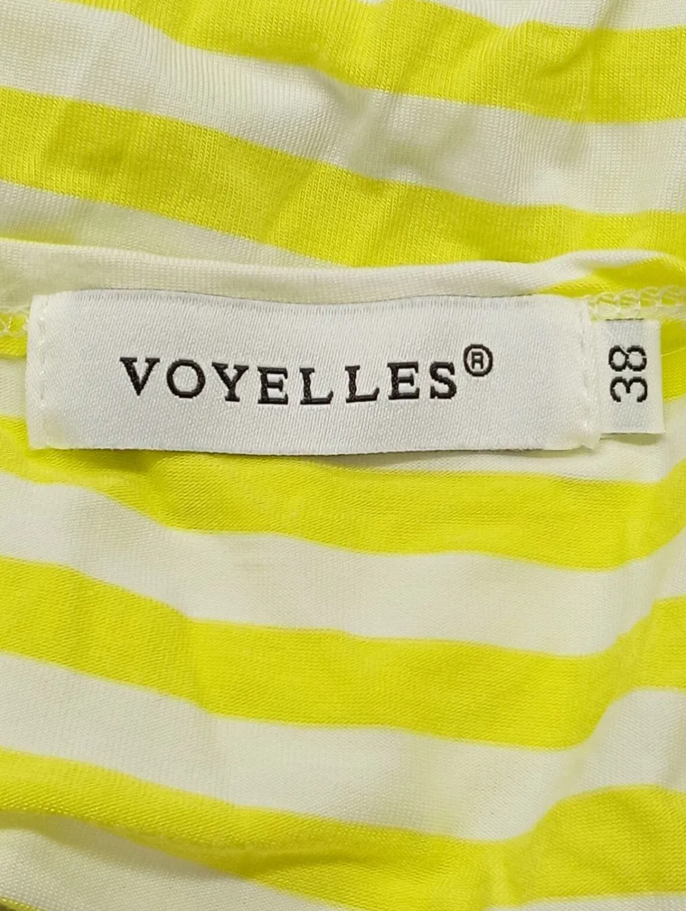 Tops>Voyelles Cropped Top Größe 38 weißblassgelb