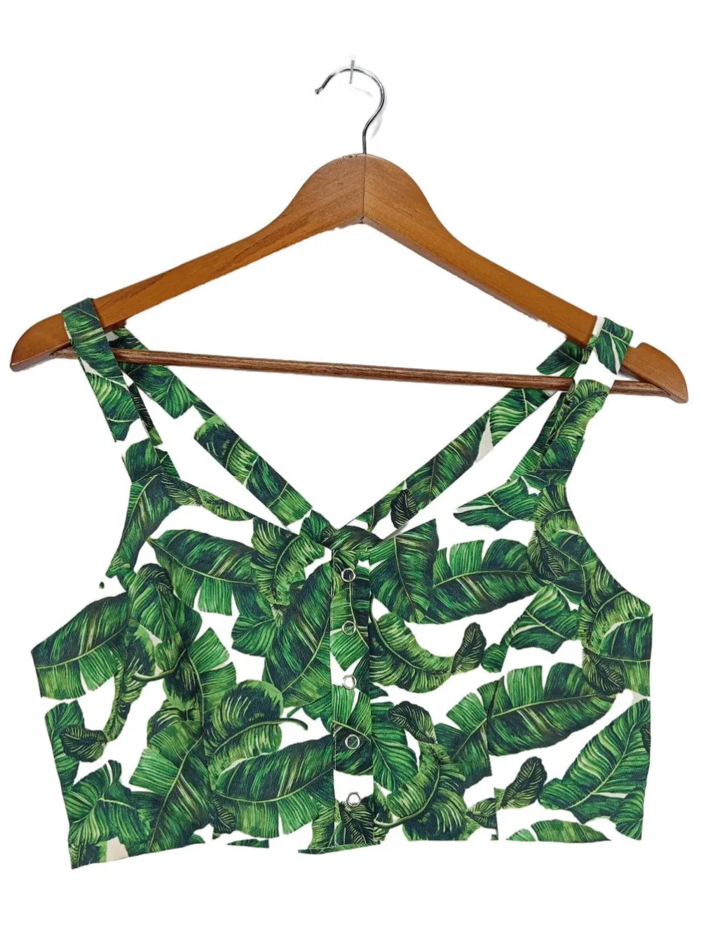 Tops>Pimkie Cropped Top Größe 38 grünweiß