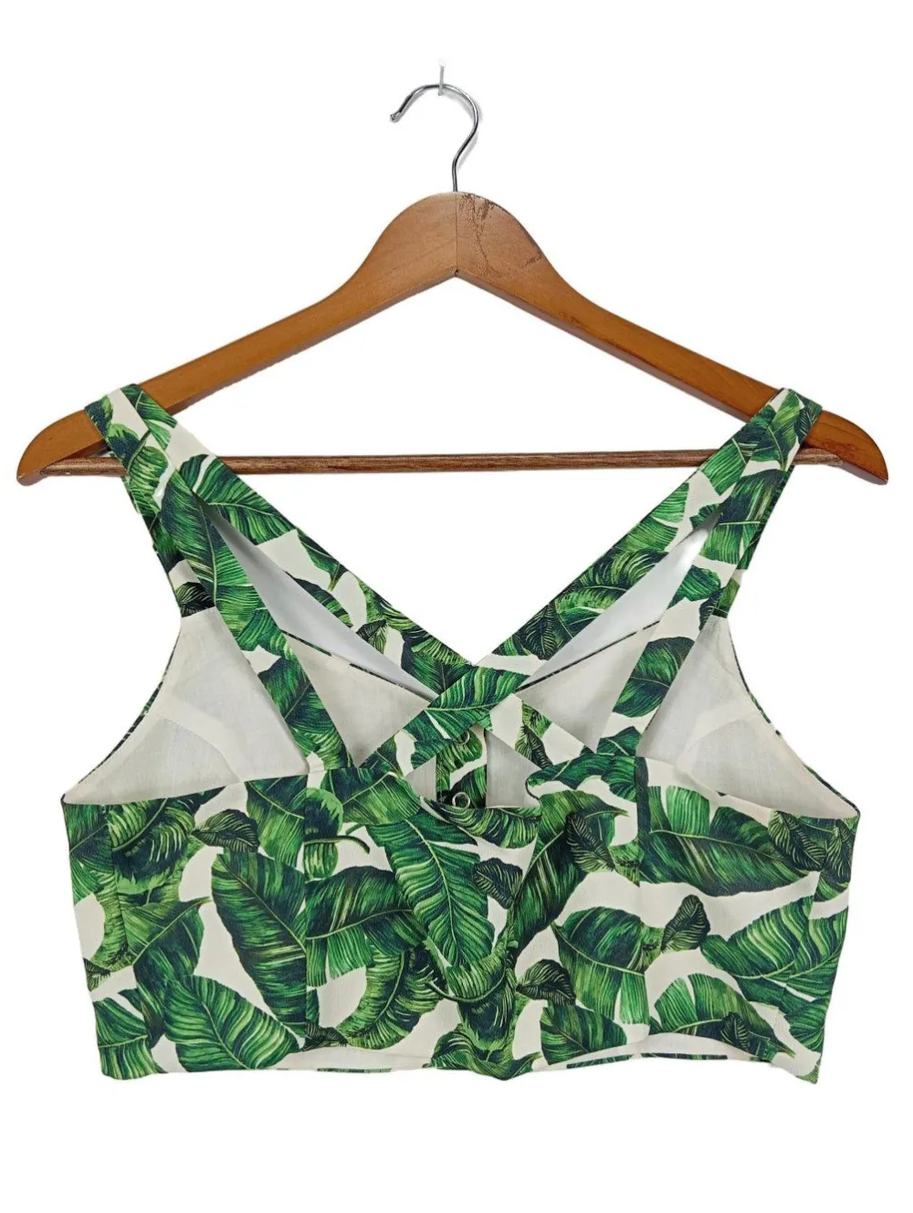 Tops>Pimkie Cropped Top Größe 38 grünweiß