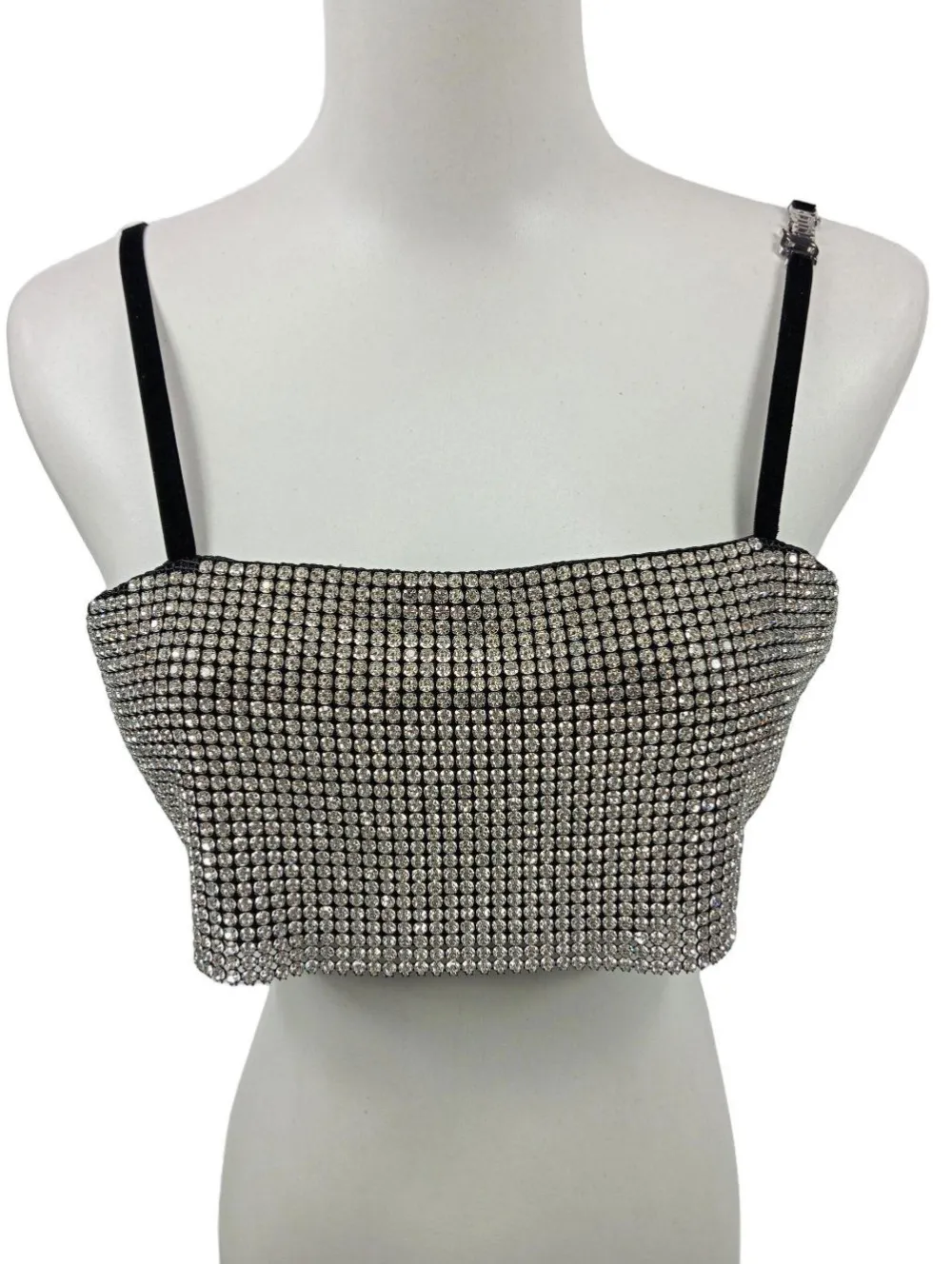 Tops>Juicy Couture Cropped Top Größe 34 silberfarben