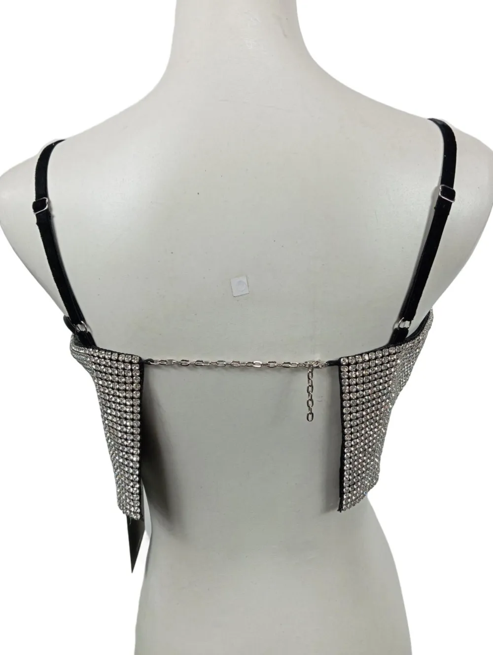 Tops>Juicy Couture Cropped Top Größe 34 silberfarben