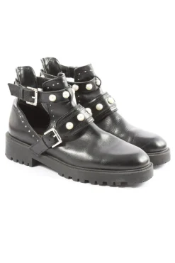 Stiefeletten>Zara Basic Cut-Out-Stiefeletten Größe 37 schwarz