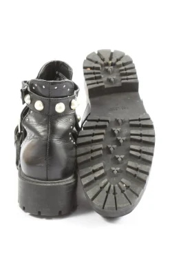 Stiefeletten>Zara Basic Cut-Out-Stiefeletten Größe 37 schwarz