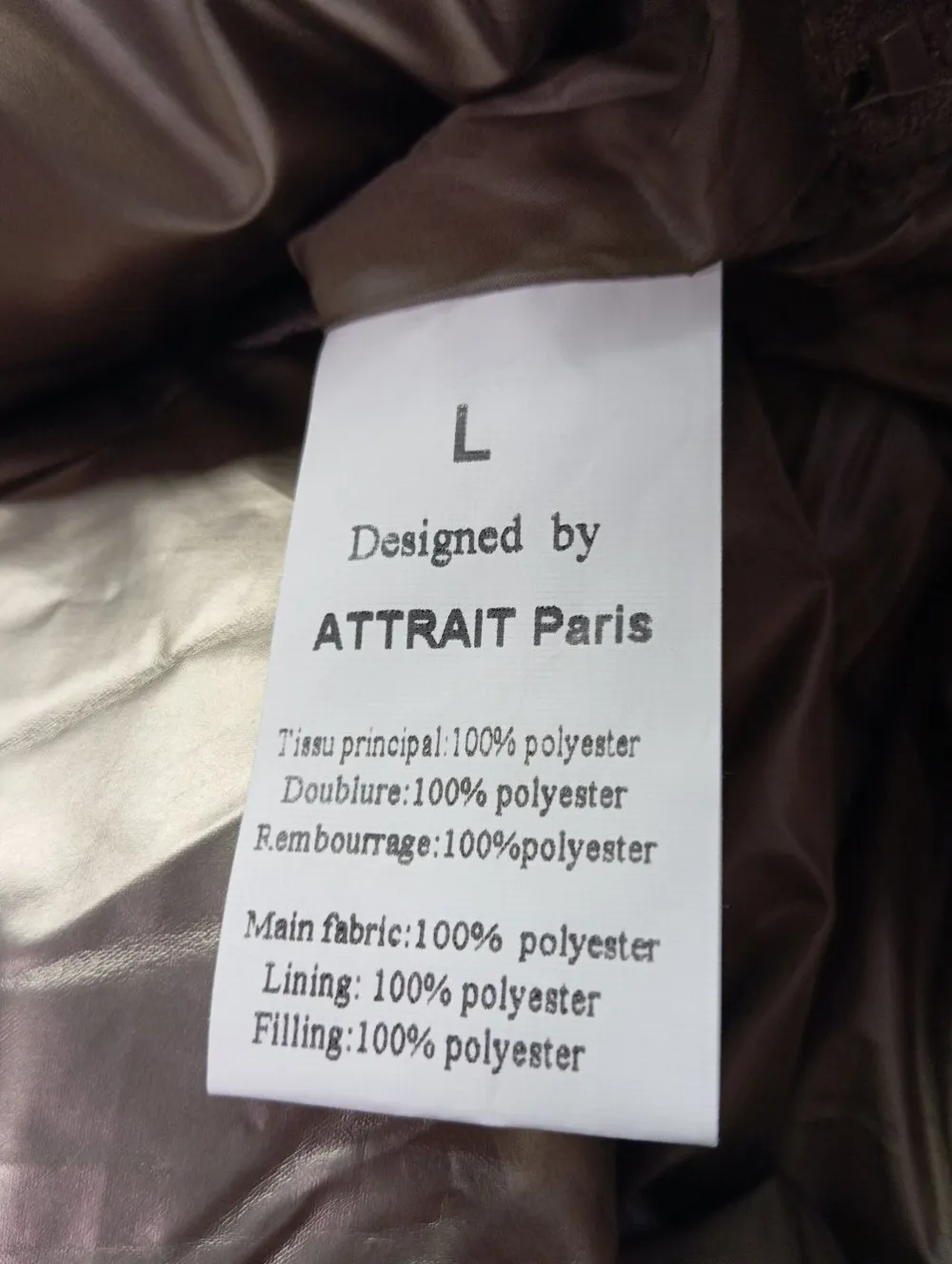 Westen>Attrait Daunenweste Größe 38 goldfarben