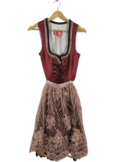 Trachtenmode>Kru00fcger Dirndl Größe 34 rotwollweiß