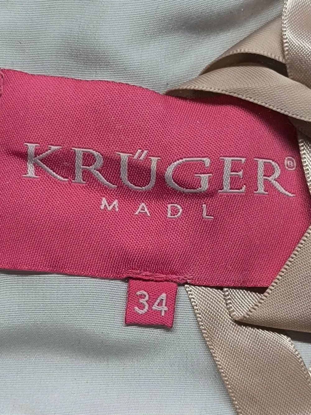 Trachtenmode>Kru00fcger Dirndl Größe 34 rotwollweiß