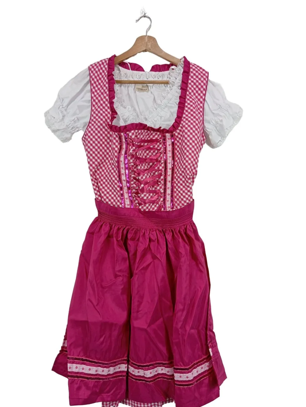 Trachtenmode>Landhaus by C&A Dirndl Größe 46 pinkweiß