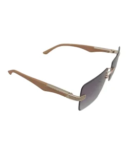 Sonnenbrillen> eckige Sonnenbrille wollweiß