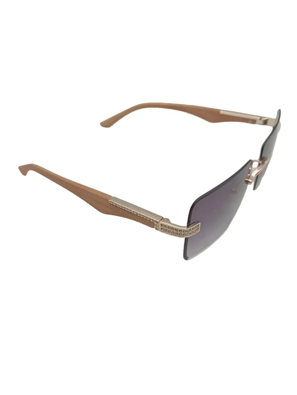 Sonnenbrillen> eckige Sonnenbrille wollweiß