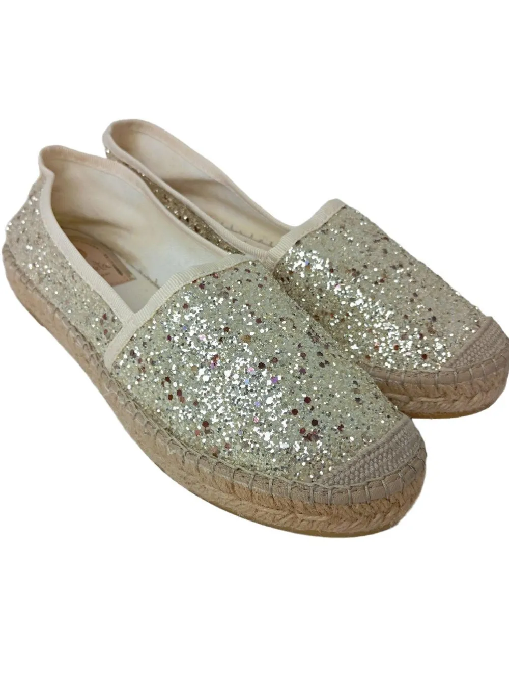 Sandalen>Vidorreta Espadrilles-Sandalen Größe 38 goldfarbensilberfarben