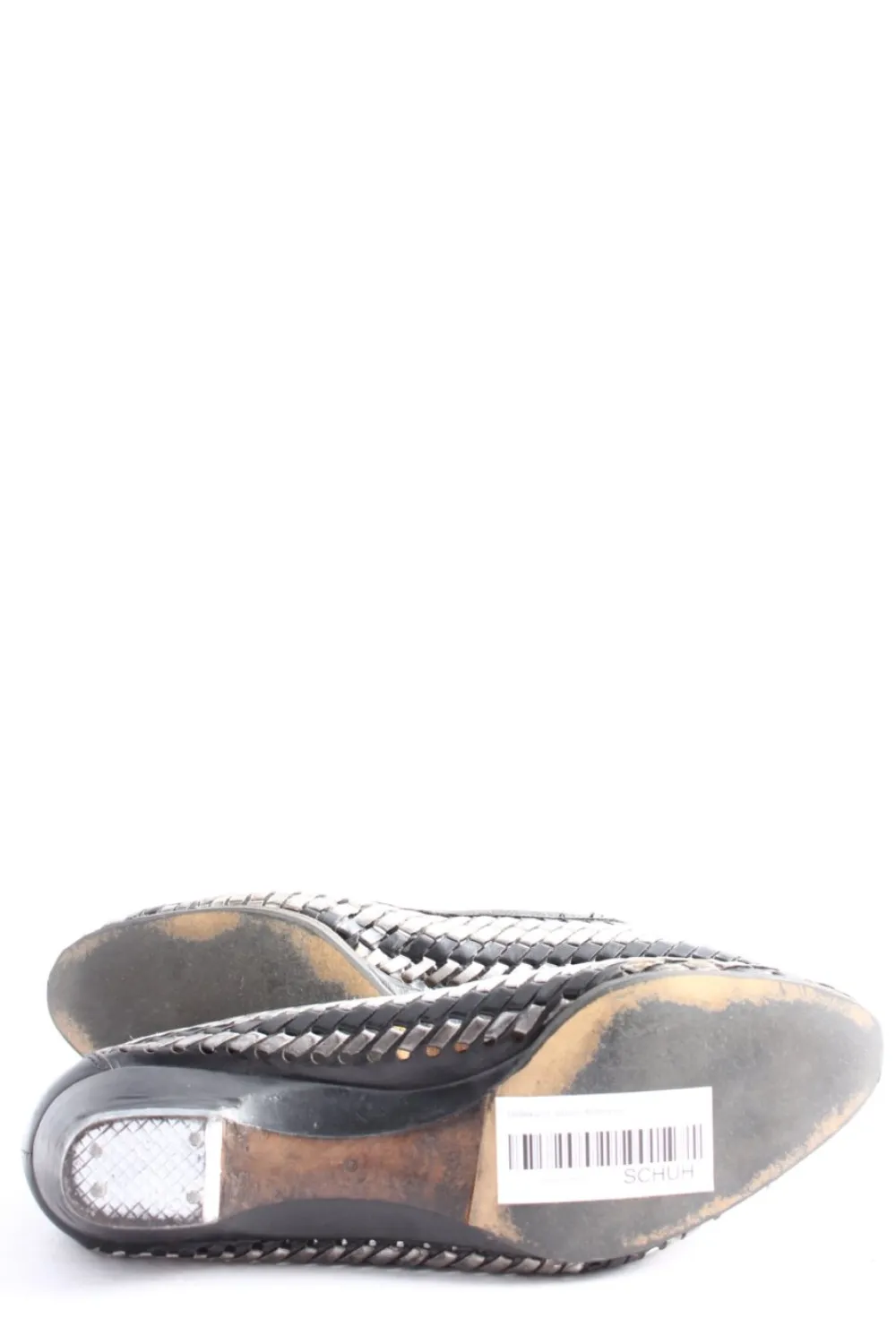 Ballerinas>FLORENTINE faltbare Ballerinas Größe 38 schwarzsilberfarben