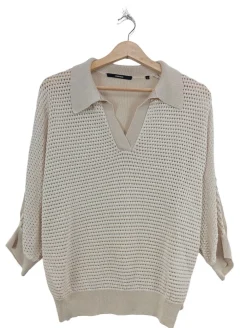 Pullover>someday Feinstrickpullover Größe 40 wollweiß