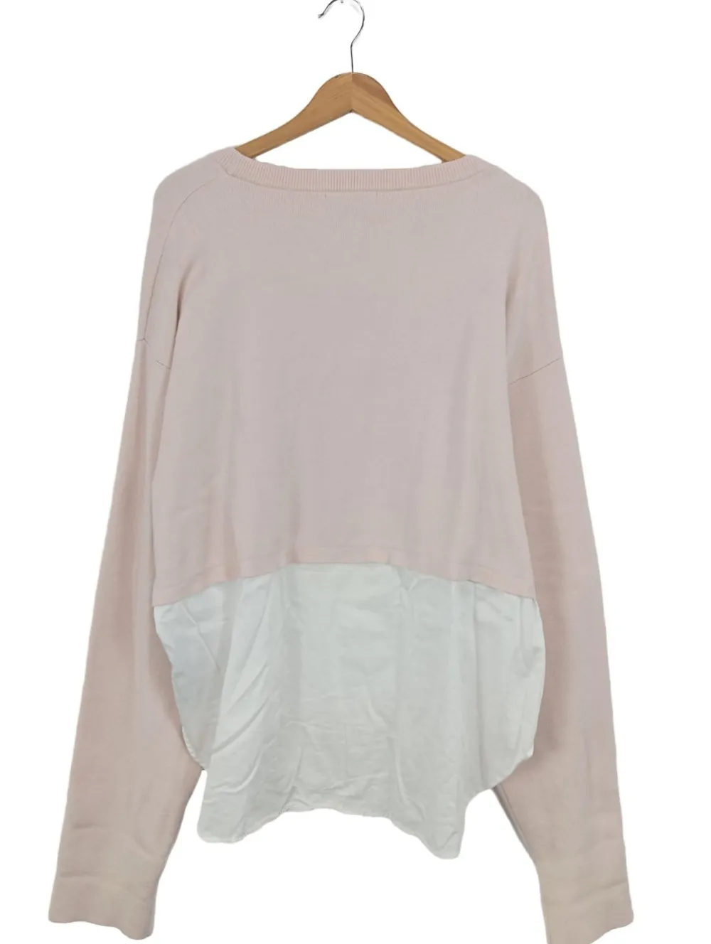 Pullover>Zara Knit Feinstrickpullover Größe 38 pinkweiß