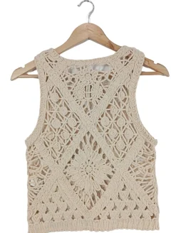 Pullunder>Stradivarius Feinstrickpullunder Größe 40 creme