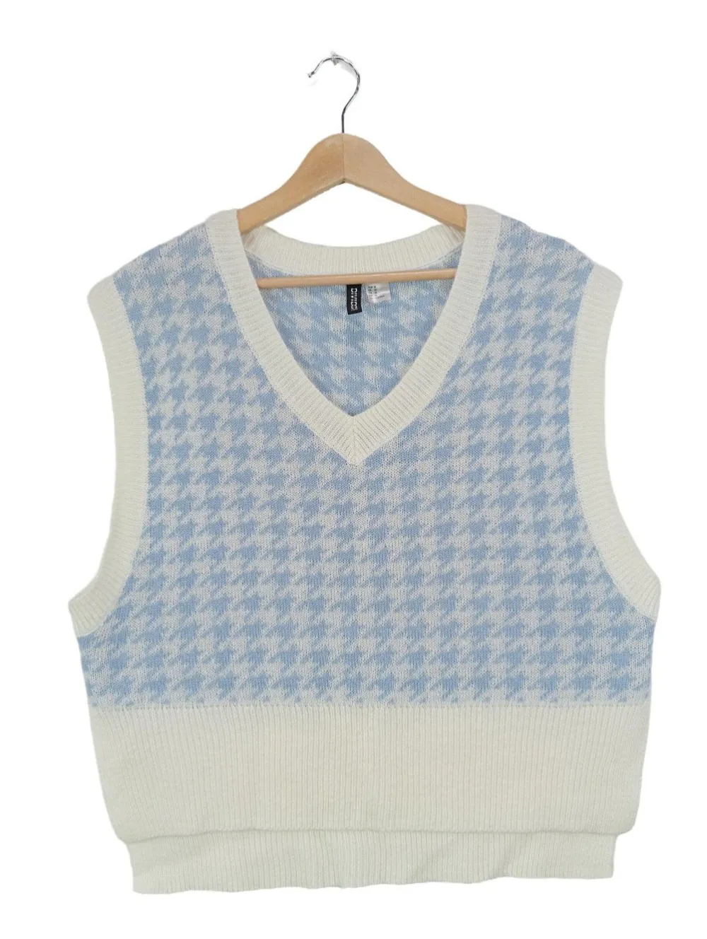 Pullunder>H&M Feinstrickpullunder Größe 38 blauweiß