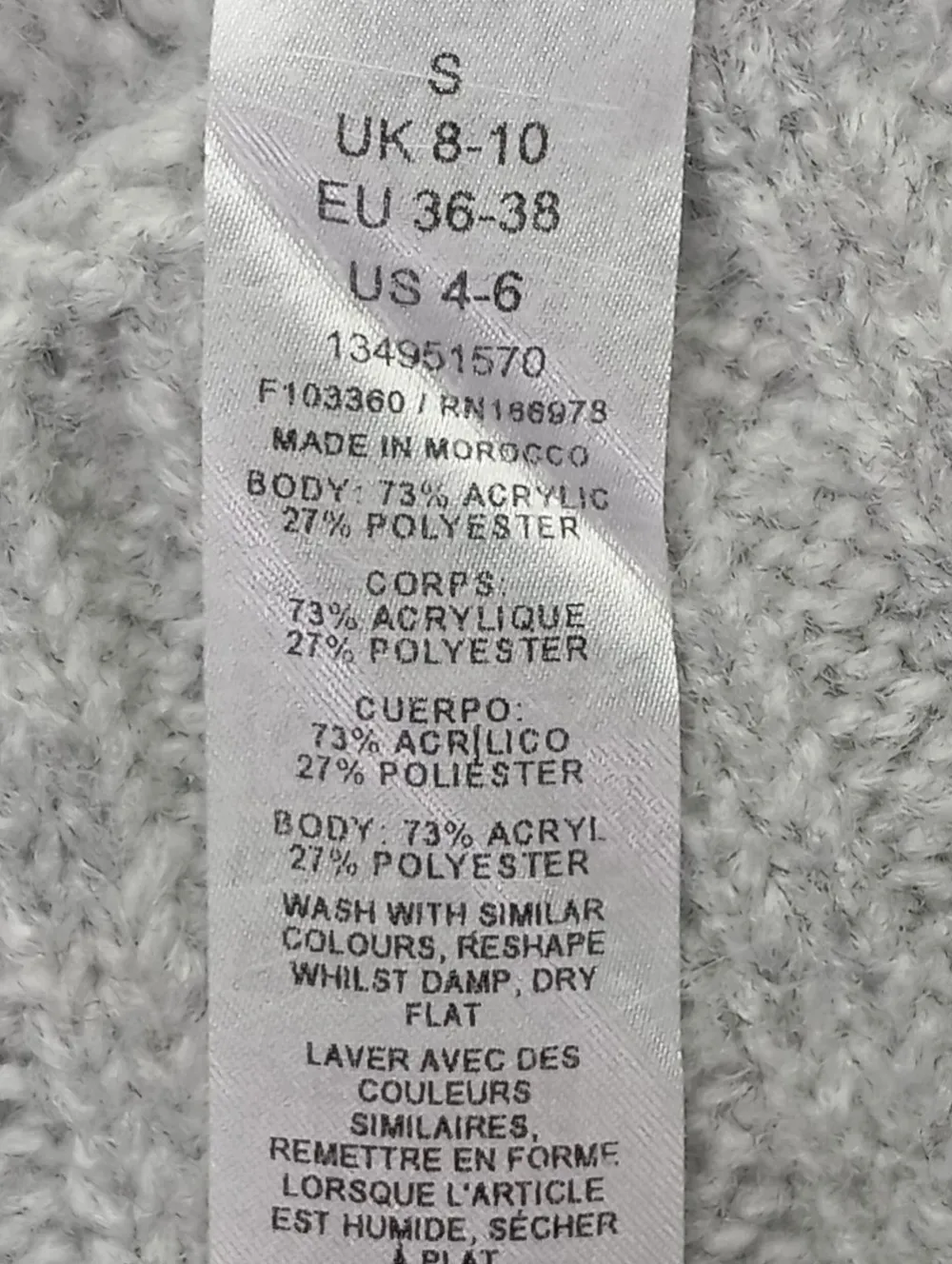 Pullunder>Miss Selfridge Feinstrickpullunder Größe 36 hellgrau