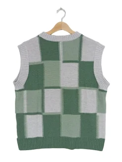 Pullunder>someday Feinstrickpullunder Größe 38 grünweiß