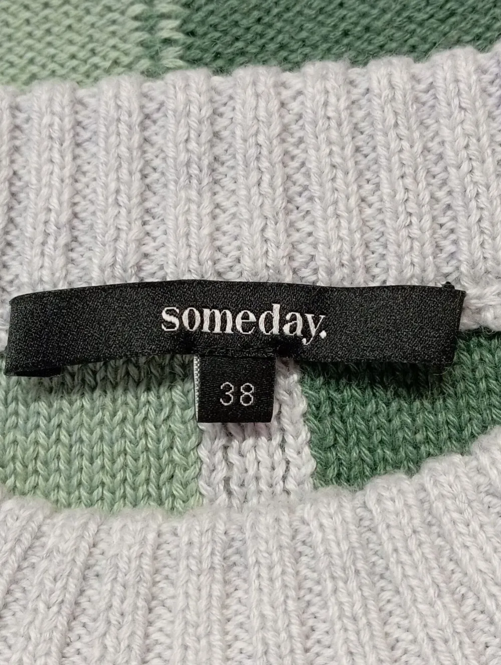 Pullunder>someday Feinstrickpullunder Größe 38 grünweiß
