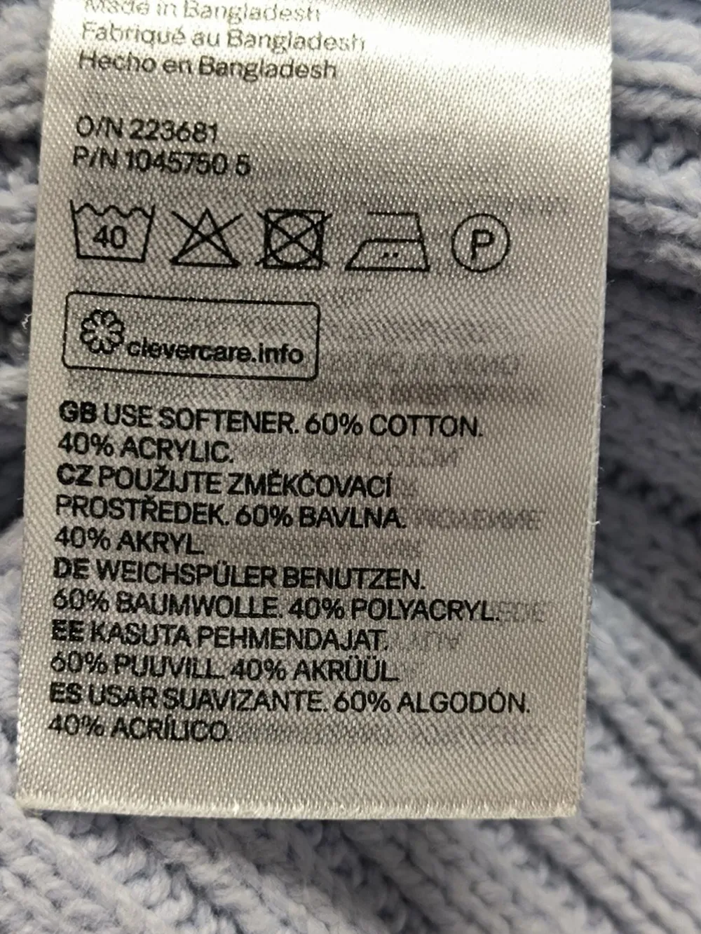 Pullunder>H&M Feinstrickpullunder Größe 36 blau