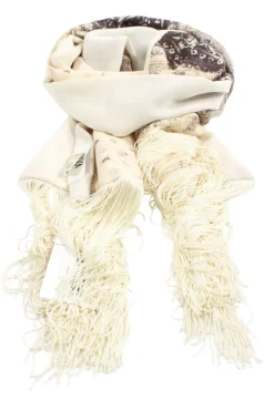 Schals>Crisca Fransenschal wollweißbraun