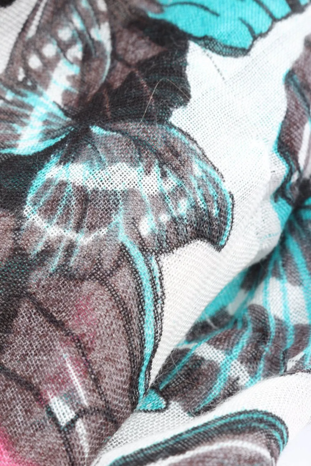 Schals>Himmelblau Fransenschal