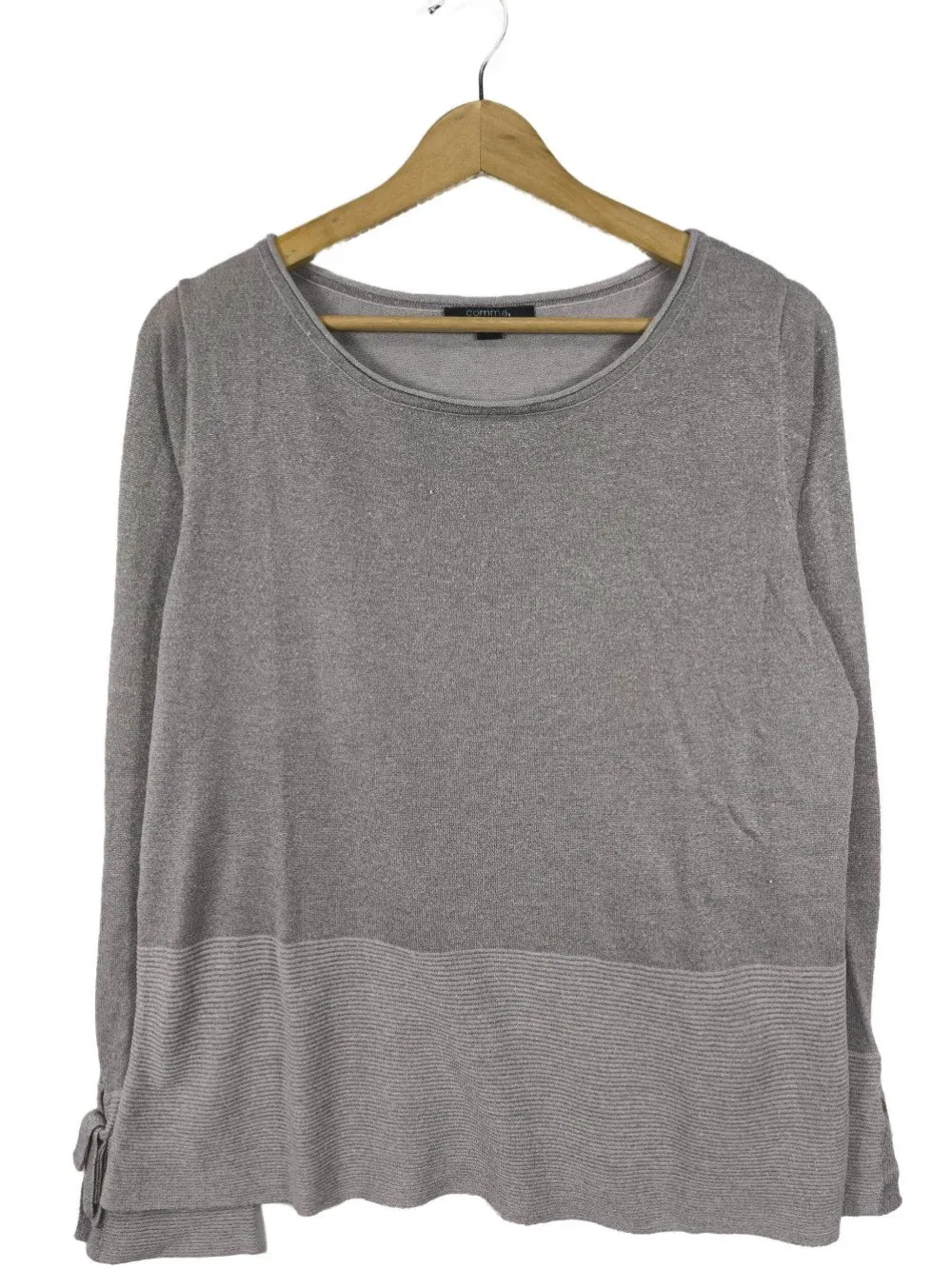 Blusen>Comma Glanzbluse Größe 44 wollweiß