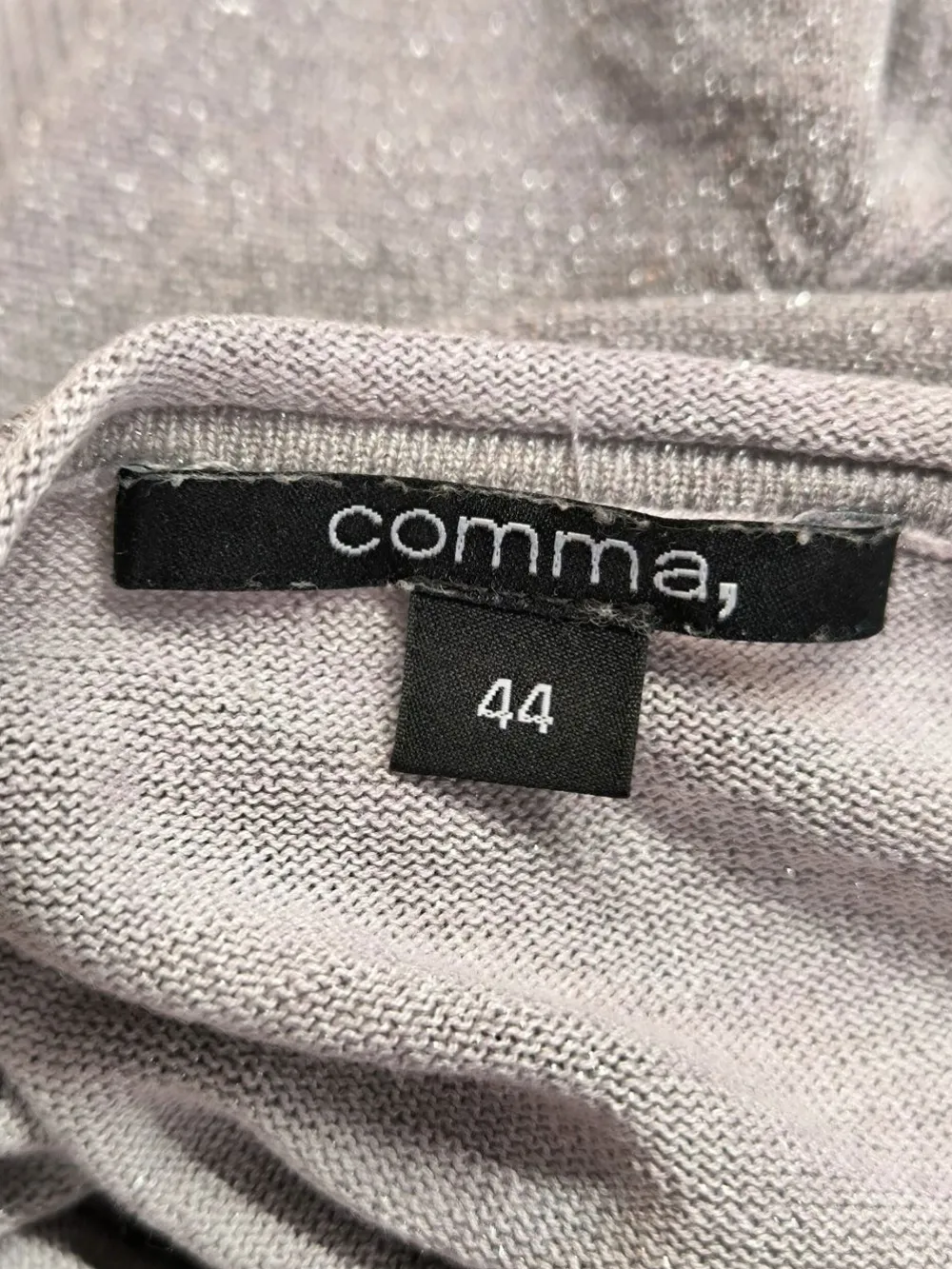 Blusen>Comma Glanzbluse Größe 44 wollweiß