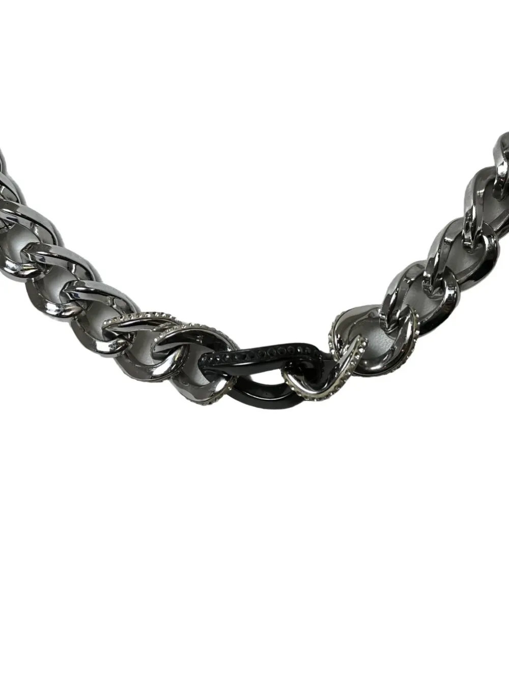 Ketten>Swarovski Gliederkette silberfarben