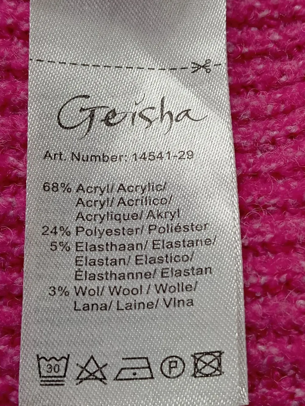 Pullover>Geisha Grobstrickpullover Größe 38 pink