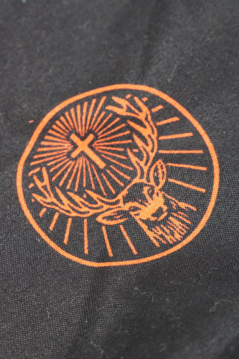 Tücher>ju00e4germeister Halstuch schwarzhellorange