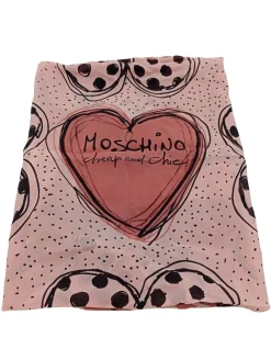 Tücher>Moschino Halstuch pinkschwarz