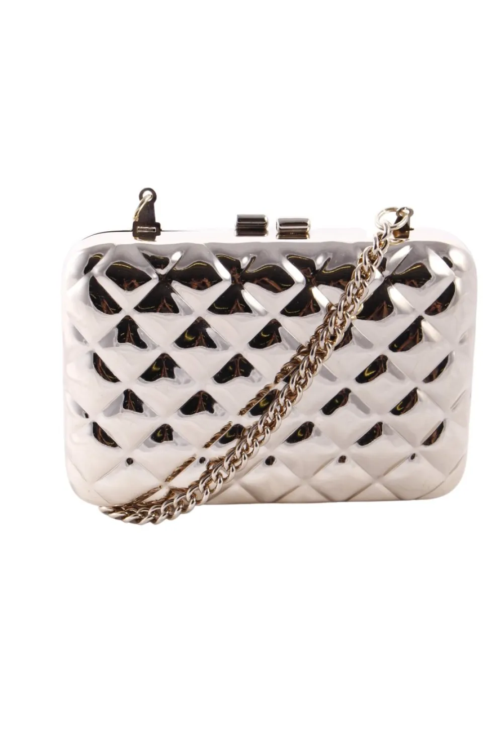 Handtaschen>MNG Handtasche silberfarben