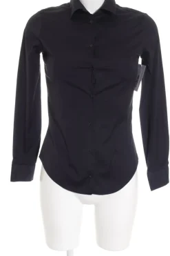Blusen>Zara Basic Hemd-Bluse Größe 34 dunkelblau