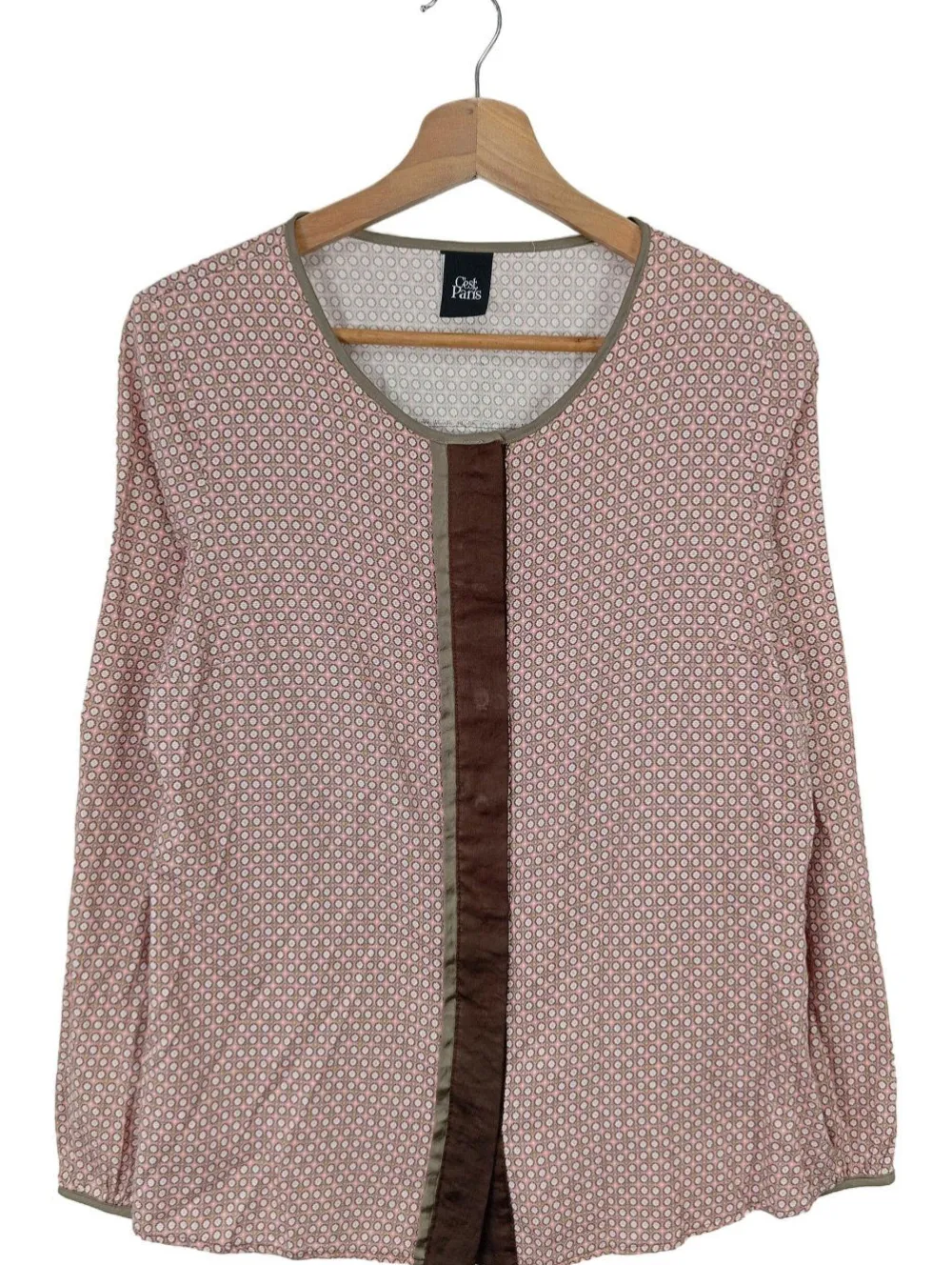 Blusen>C'est Paris Hemd-Bluse Größe 38 pinkbraun
