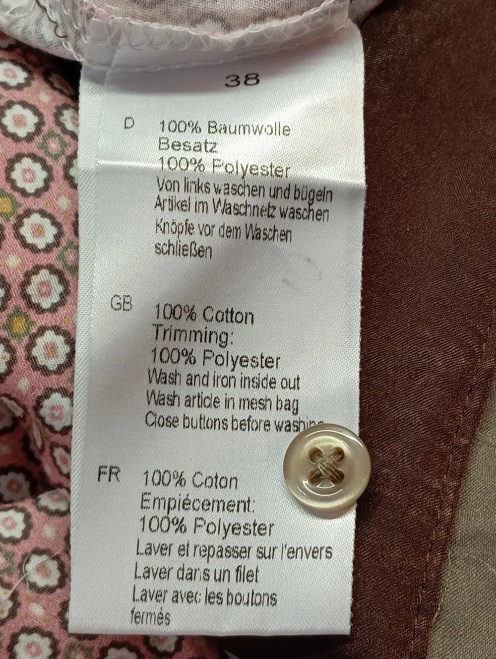 Blusen>C'est Paris Hemd-Bluse Größe 38 pinkbraun