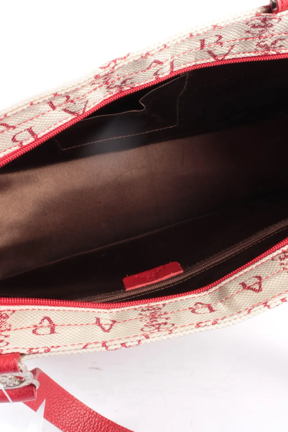 Henkeltaschen>Bea Auersperg Henkeltasche wollweißrot