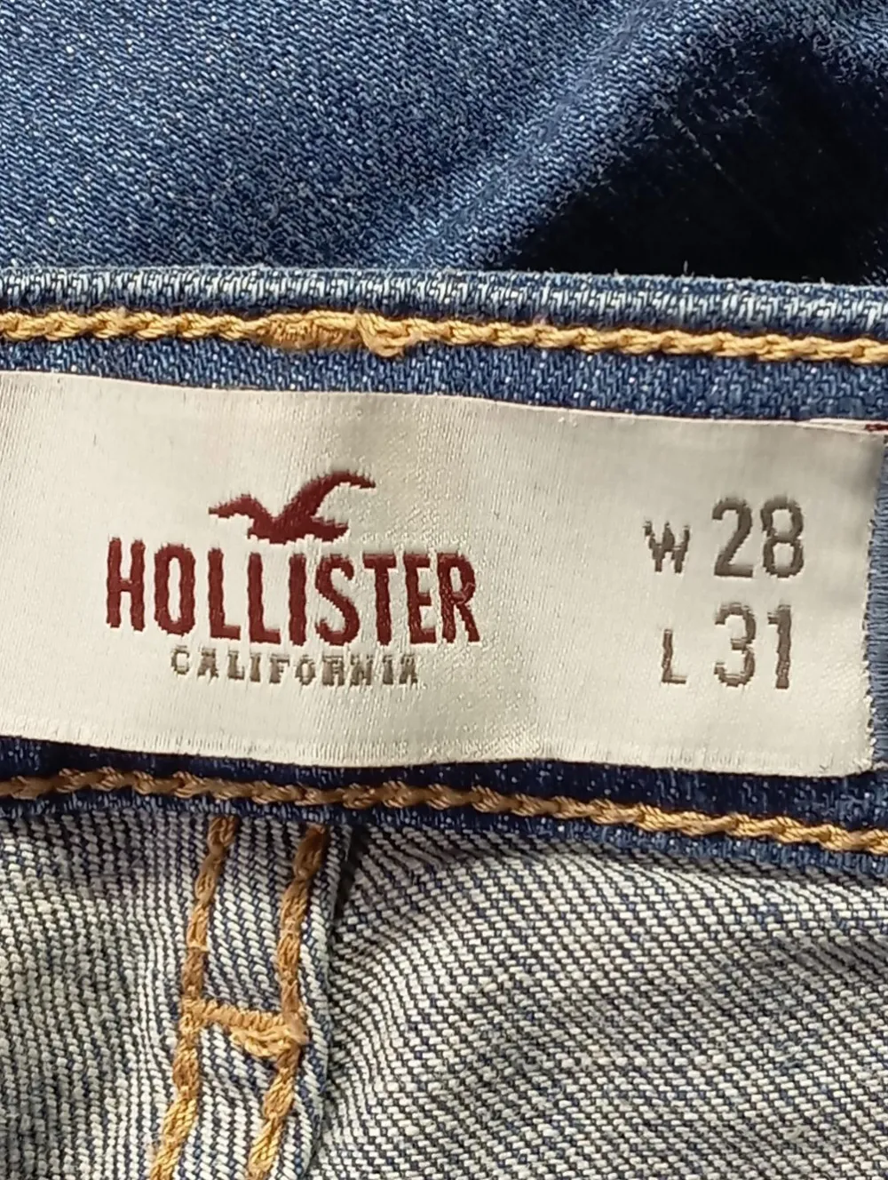 Jeans>Hollister Hüftjeans Größe 38 blau
