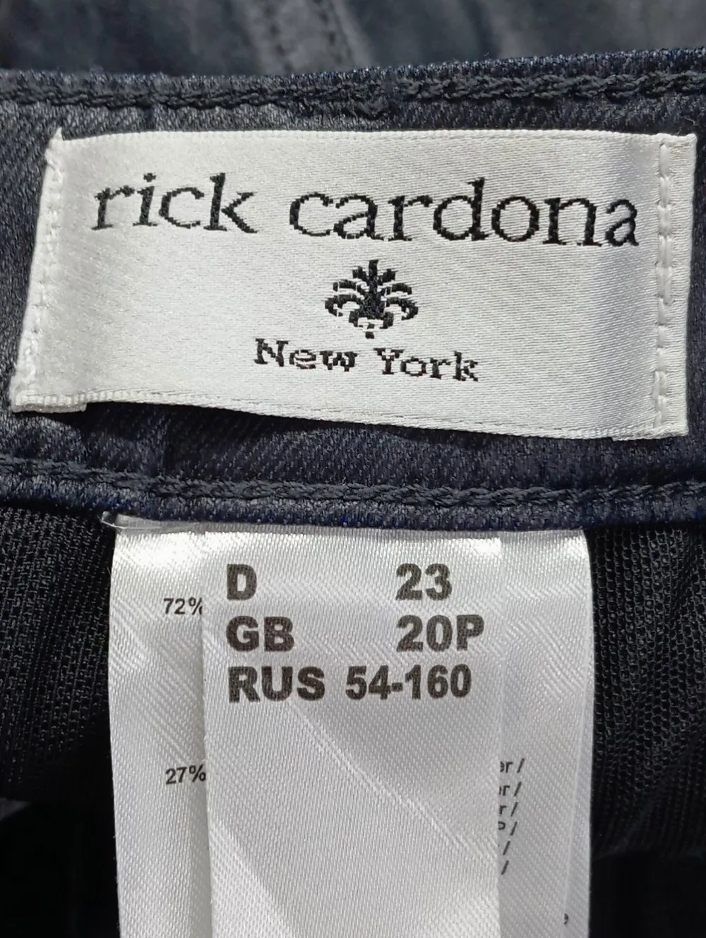 Jeans>rick cardona Hüftjeans Größe 46 schwarz