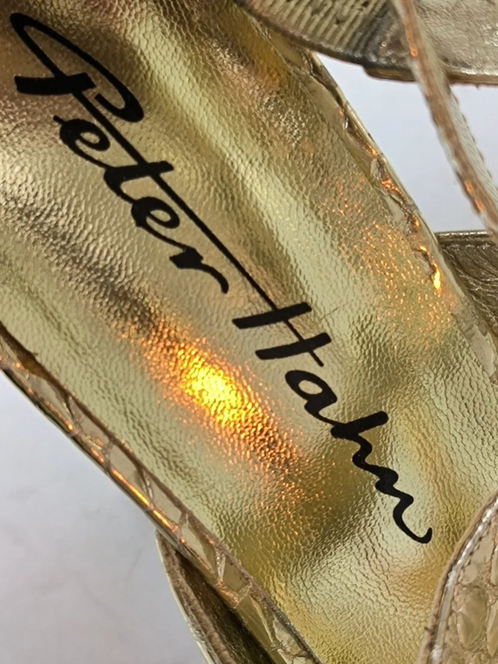 Sandaletten>Peter Hahn High Heel Sandaletten Größe 41 goldfarben