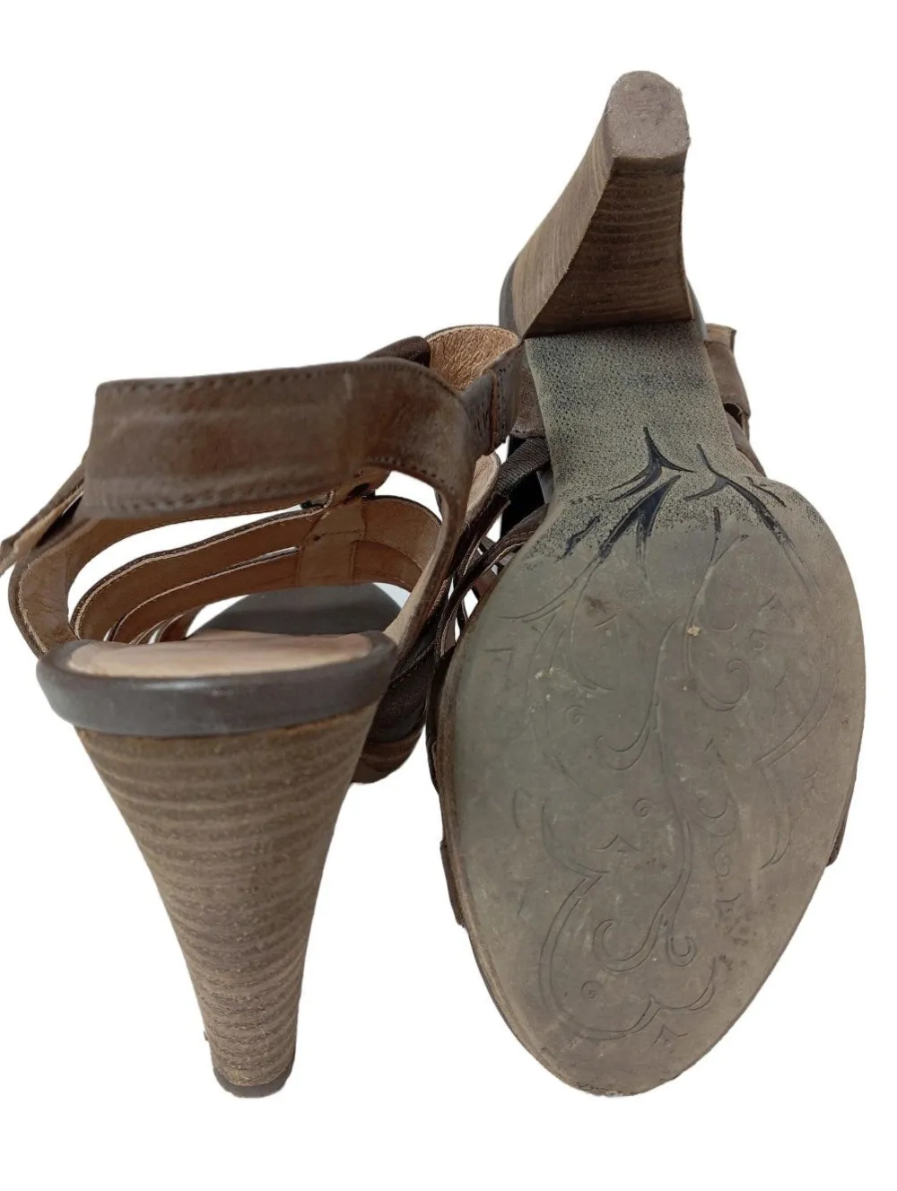 Sandaletten>5th Avenue High Heel Sandaletten Größe 38 braun