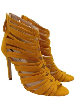 Sandaletten>Zara Basic High Heel Sandaletten Größe 38 hellorange