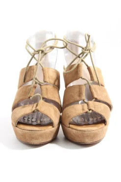 Sandaletten>Farrutx High Heel Sandaletten Größe 40 wollweiß