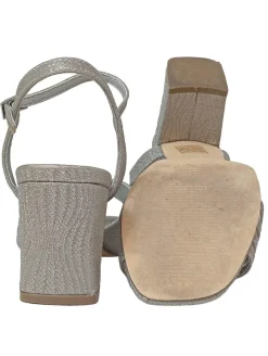 Sandaletten>Menbur High Heel Sandaletten Größe 39 silberfarben