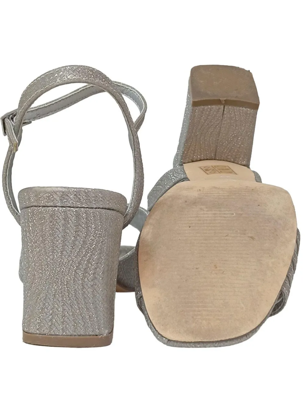 Sandaletten>Menbur High Heel Sandaletten Größe 39 silberfarben