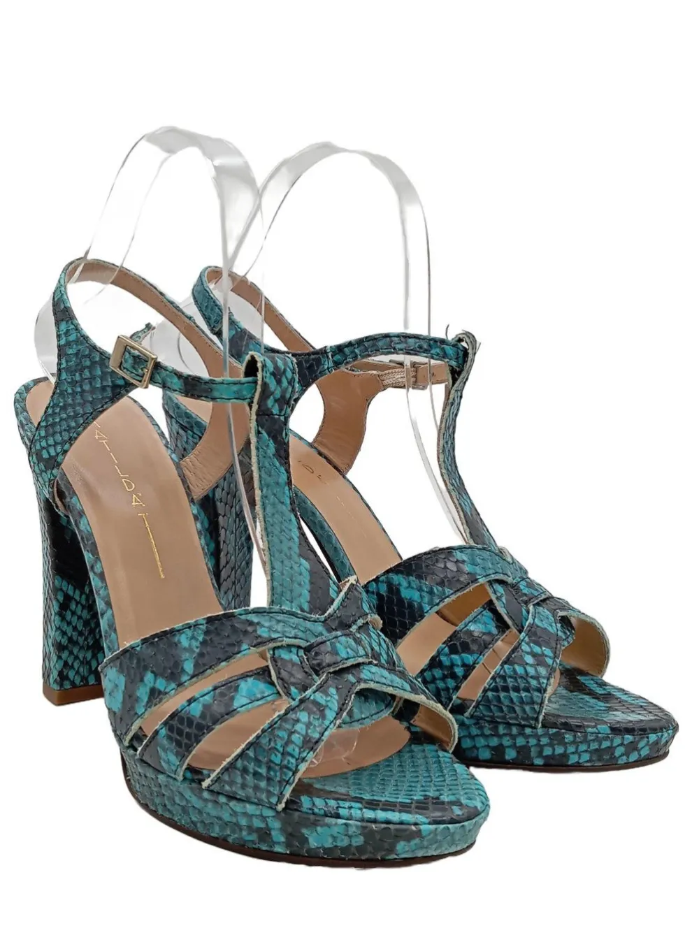 Sandaletten>Matilda High Heel Sandaletten Größe 39 türkisschwarz