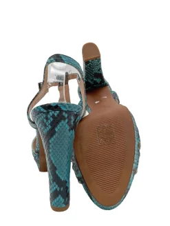 Sandaletten>Matilda High Heel Sandaletten Größe 39 türkisschwarz