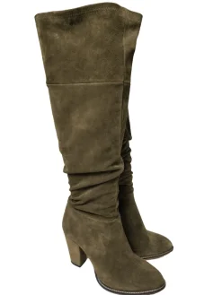 Stiefel>Zara Basic High Heel Stiefel Größe 41 khaki