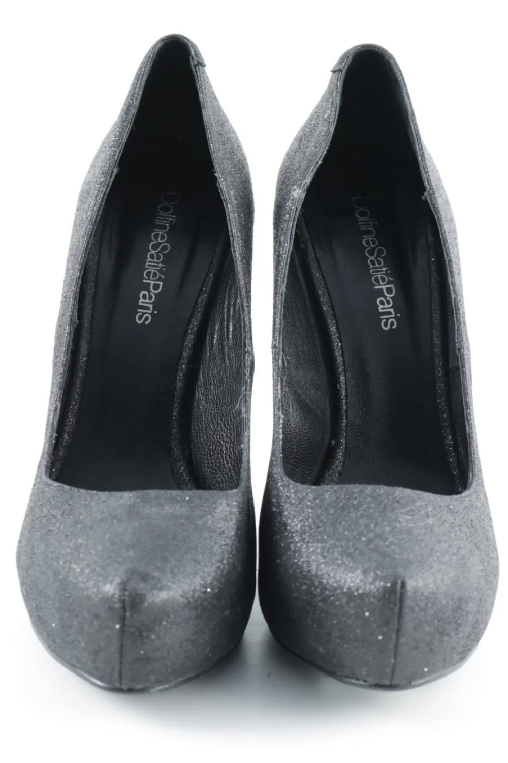 Pumps>Dolfine Satiu00e9 Paris High Heels Größe 39 schwarzsilberfarben