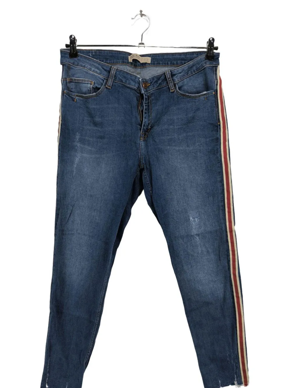 Jeans>Zara Basic High Waist Jeans Größe 44 blau