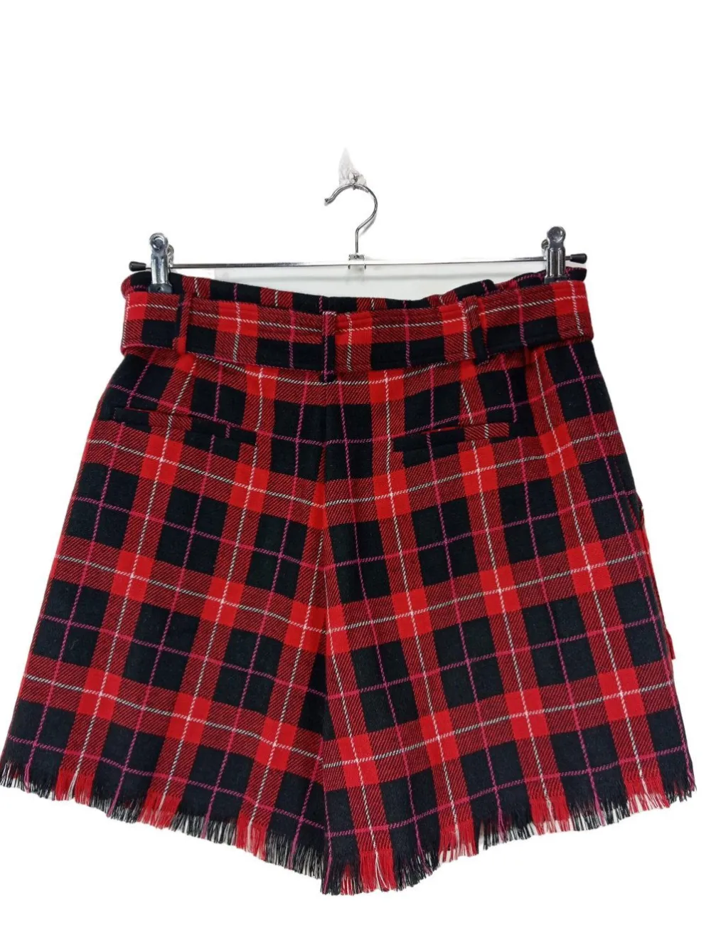 Kurze Hosen>Pinko High-Waist-Shorts Größe 40 rotschwarz